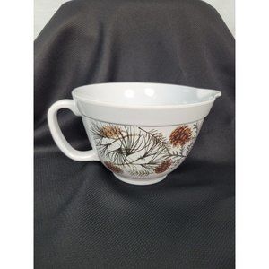 Stonewall Kitchen Melamine Batter Bowl With Handle Pine Cone Pattern